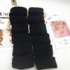 12 Pack Terry Cloth Cotton Elastic Stretchy Fuzzy Wide Thick Hair Ties Scrunchies Ties Ring Loop No Crease Seamless Hair Rubber Band Ponytail Holder Hair Accessories for Women Girl GB-JX015 (Small, black) view 2