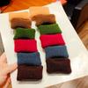 12 Pack Terry Cloth Cotton Elastic Stretchy Fuzzy Wide Thick Hair Ties Scrunchies Ties Ring Loop No Crease Seamless Hair Rubber Band Ponytail Holder Hair Accessories for Women Girl GB-JX015 (Small, 6winter color) view 1