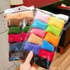 12 Pack Terry Cloth Cotton Elastic Stretchy Fuzzy Wide Thick Hair Ties Scrunchies Ties Ring Loop No Crease Seamless Hair Rubber Band Ponytail Holder Hair Accessories for Women Girl GB-JX015 (Small, 6winter color) view 2