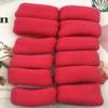 12 Pack Terry Cloth Cotton Elastic Stretchy Fuzzy Wide Thick Hair Ties Scrunchies Ties Ring Loop No Crease Seamless Hair Rubber Band Ponytail Holder Hair Accessories for Women Girl GB-JX015 (Big, red) view 1