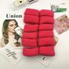 12 Pack Terry Cloth Cotton Elastic Stretchy Fuzzy Wide Thick Hair Ties Scrunchies Ties Ring Loop No Crease Seamless Hair Rubber Band Ponytail Holder Hair Accessories for Women Girl GB-JX015 (Big, red) view 2