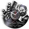 30cm Wall Clock Hair Salon Signature Wall Clock Hair Salon Flagpole Vinyl Record Wall Clock Hair Salon Stylist Hairdressing Tool Scissors Hair Salon Artwork Gifts view 1