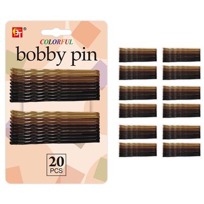 120 Pcs Colored Bobby Pins Hair Pins Small Mini Decorative Pain-Free Cute Bobbi Clips Strong Hold Non-Slip Styling Accessories for Girls Women Short Long Thick Thin All Hair Types (Brown Assorted)