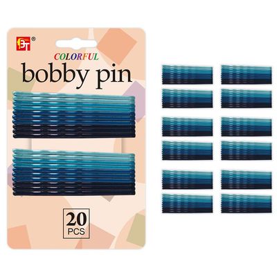 120 Pcs Colored Bobby Pins Hair Pins Small Mini Decorative Pain-Free Cute Bobbi Clips Strong Hold Non-Slip Styling Accessories for Girls Women Short Long Thick Thin All Hair Types (Blue Assorted)