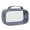 Moyad TSA Approved Clear Toiletry Bag with Handle, 1 Pack Quart Size 3-1-1 Liquids Pouch for Travel, Transparent Makeup & Cosmetic Organizer for Women Men, Grey view 1