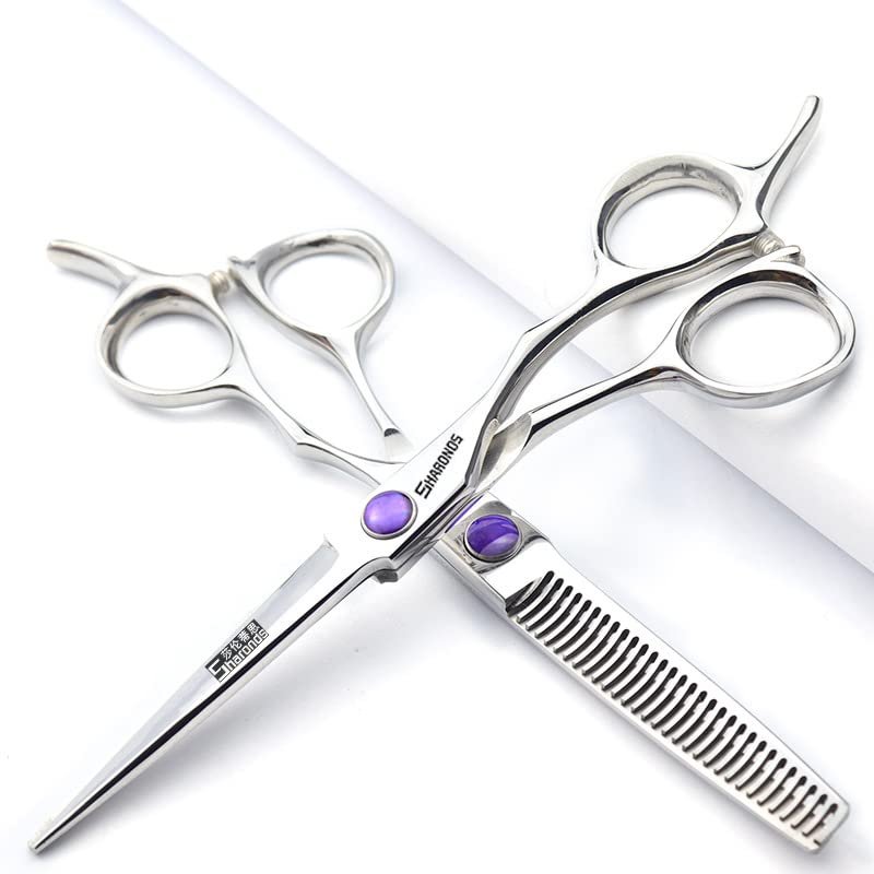 5.5/6/6.5 Inch Sharonds Hair Salon Professional Barber Scissors Hair Styler Professional Hair Styling Tools Hair Scissors Set (5.5 Inch 2 Pieces)