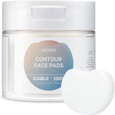 Exfoliating Cotton Rounds for face - Double-Sided - Korean Toner Pads - Round Cotton Pad for Face - Lint Free Makeup Remover - Skin Care Cleansing
