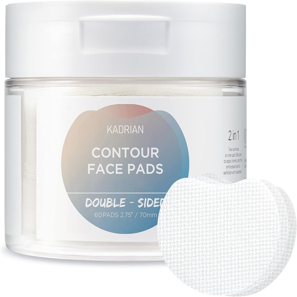 Exfoliating Cotton Rounds for face - Double-Sided - Korean Toner Pads - Round Cotton Pad for Face - Lint Free Makeup Remover - Skin Care Cleansing