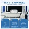 Moyad TSA Approved Clear Toiletry Bag, 3 Pack Quart Size 3-1-1 Liquids Pouch for Travel, Transparent Makeup & Cosmetic Organizer for Women Men, Grey view 3