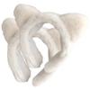 minkissy Plush Cat Ear Headband, 2pcs Furry Hair Band in White and Black, Lovely Ears Hairband Face Washing Headband for Women Girls view 1