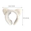 minkissy Plush Cat Ear Headband, 2pcs Furry Hair Band in White and Black, Lovely Ears Hairband Face Washing Headband for Women Girls view 3