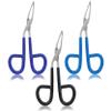 3 Pcs Scissors Shaped Eyebrow Tweezers Clip with Easy Scissor Handle, Stainless Steel Scissor Handle Tweezers Flat Straight Tip Tweezers Brow Hair Plucker Remover, Men Women (Black, Blue, Sky Blue) view 1