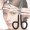 3 Pcs Scissors Shaped Eyebrow Tweezers Clip with Easy Scissor Handle, Stainless Steel Scissor Handle Tweezers Flat Straight Tip Tweezers Brow Hair Plucker Remover, Men Women (Black, Blue, Sky Blue) view 3
