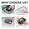 Moyad TSA Approved Clear Toiletry Bag with Handle, 2 Pack Quart Size 3-1-1 Liquids Pouch for Travel, Transparent Makeup & Cosmetic Organizer for Women Men, Grey view 4