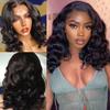 Jnymell Short Loose Deep Wave HD Human Hair Lace Front Wigs Pre Plucked 150% Density Full End Short Bob Wavy 13X6 Lace Front wig human Hair Pre plucked Bleached Knots For Black Woman 14Inch view 3