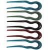 KALLORY Classic u Shaped Hairpins 5pcs Women Hair Forks Girls Buns Sticks Hair Stick Accessories Hairpin for Women French Pin view 1