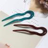 KALLORY Classic u Shaped Hairpins 5pcs Women Hair Forks Girls Buns Sticks Hair Stick Accessories Hairpin for Women French Pin view 4