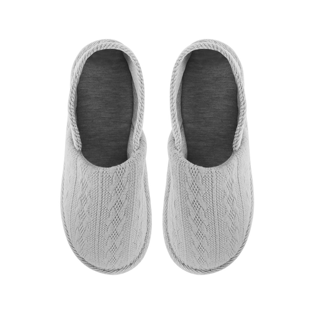 Ibluelover Women Men Portable Spa Slippers Linen House Shoes Anti-Skid Sole Travel Hotel Slippers Cozy Memory Foam Shoes Closed Toe And Heel Footwear