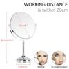 8 Inch Double Sided Standing Makeup Mirrors 10X/7X/5X/3X Magnification & Regular 360 Rotating Professional Brass Vanity Mirror(Size:10X)(7X) ( 7X) view 2