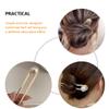 2pcs U Shaped Hairpin Pearl Hair Fork Hair Pins for Women Metal Hair Stick Bun Hair Holder Pearl Hair Pin Updo Hair Stick Updo Hair Fork Women Hair Stick Chignon Pin Women Hair Pin view 3
