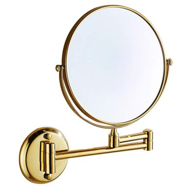 3X Magnification Makeup Vanity Mirror,Two-Sided Wall Mounted Cosmetic Mirror 360Swivel Extendable Bathroom Mirror,Black(Rose Gold 8inch) (Gold 8inch)