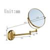 3X Magnification Makeup Vanity Mirror,Two-Sided Wall Mounted Cosmetic Mirror 360Swivel Extendable Bathroom Mirror,Black(Rose Gold 8inch) (Gold 8inch) view 2