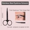 Sunuly Eyebrow Razor, 7 in 1 Brow Kit, Eyebrow Trimmer Set Including Brow Razors, Brush, Scissors, Tweezers, with Plastic Box for Women Men Eyelash Facial Grooming view 3