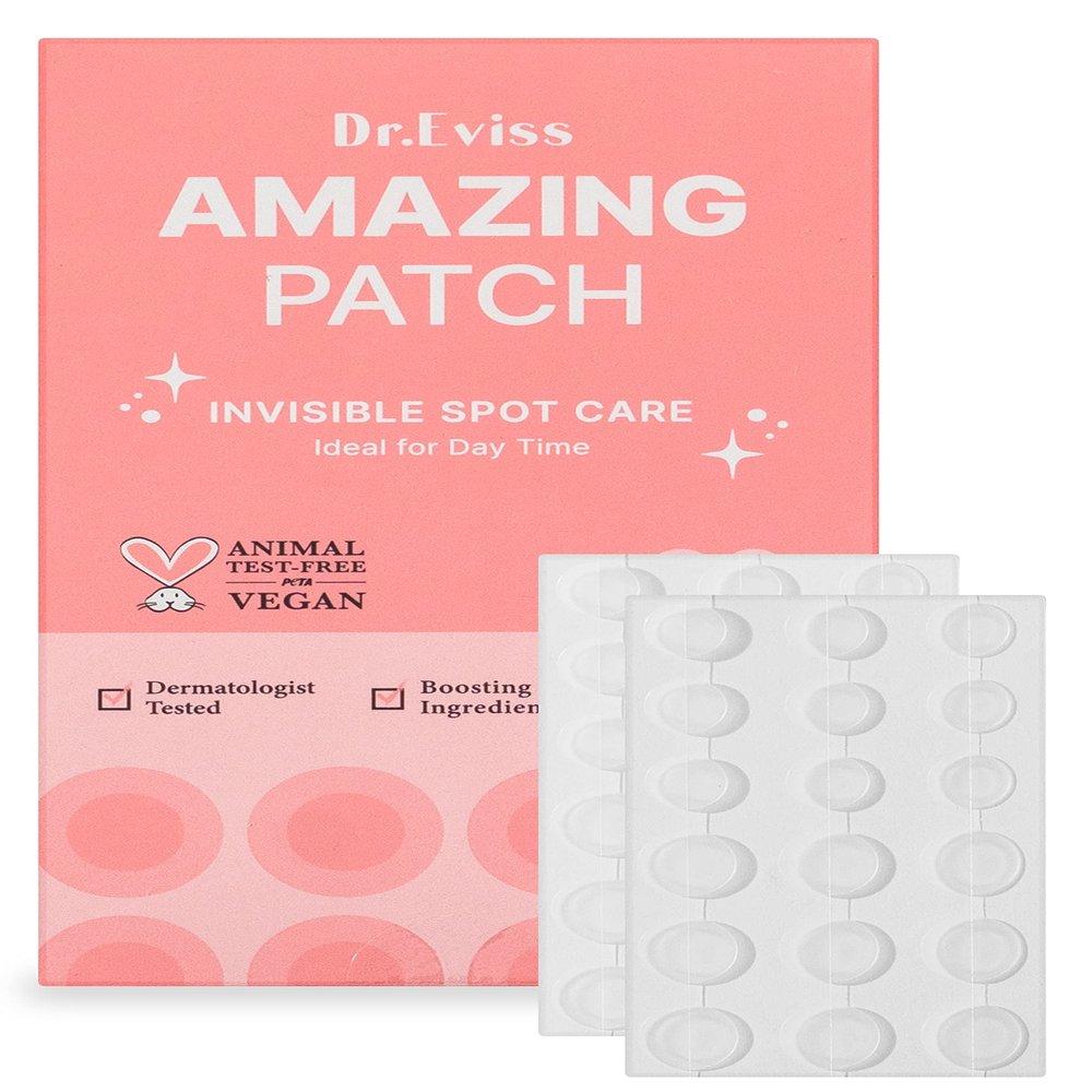 Dr.Eviss Amazing Patch - Korean Skin-tech Pimple Patch Invisible Spot Cover, Acne Patches for Face, Zit and Blemish Spot - 36ea