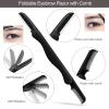 Eyebrow Razor, KAJUDA Eyebrow Kit, 5 in 1 Eyebrow Trimmer, Eyebrow Grooming Set for Women and Men, Including Comb Tweezers, Scissors, Brow Razors, Brush for Eyebrow Eyelash Extensions view 2