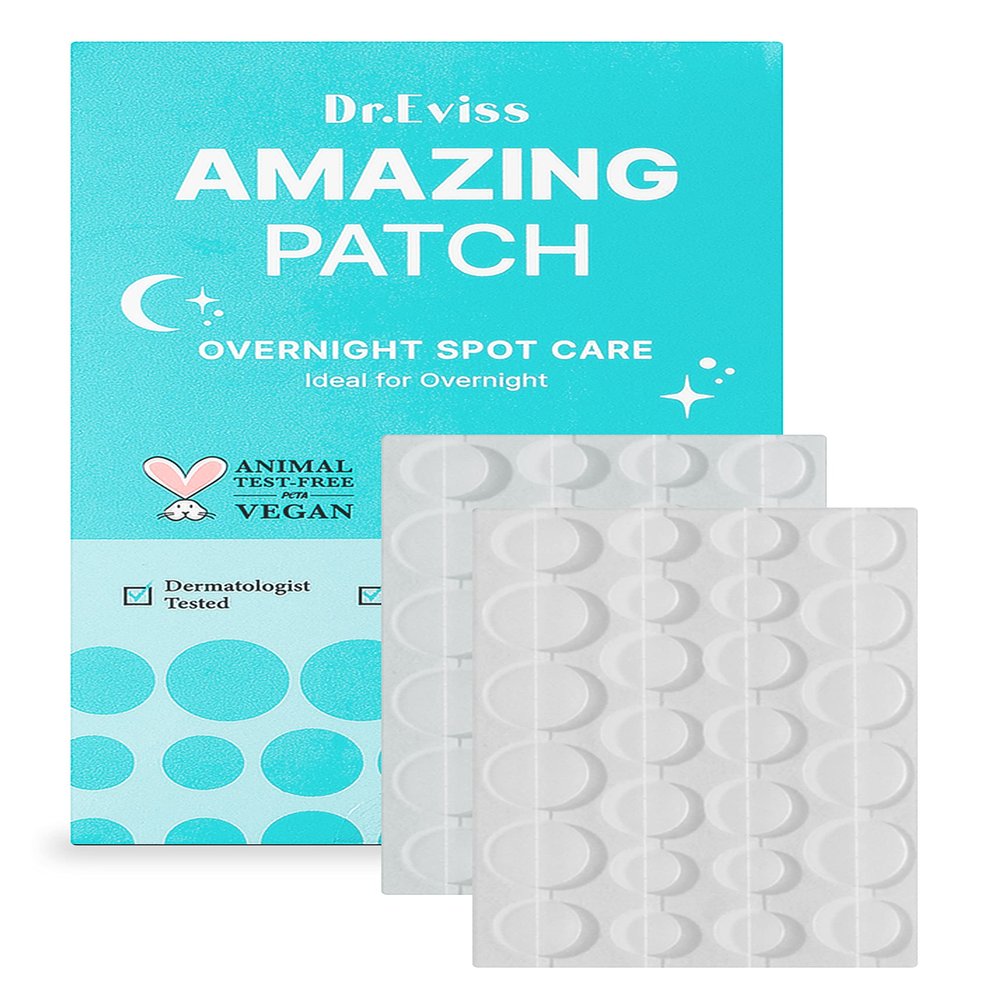 Dr.Eviss Amazing Patch - Korean Skin-tech Pimple Patch Invisible Spot Cover Over Night, Acne Patches for Face, Zit and Blemish Spot - 52ea