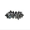 Faship Gorgeous Black Rhinestone Crystal Floral Hair Barrette Clip view 2