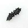 Faship Gorgeous Black Rhinestone Crystal Floral Hair Barrette Clip view 3