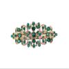 Faship Gorgeous Green Rhinestone Crystal Hair Barrette view 1