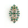 Faship Gorgeous Green Rhinestone Crystal Hair Barrette view 2