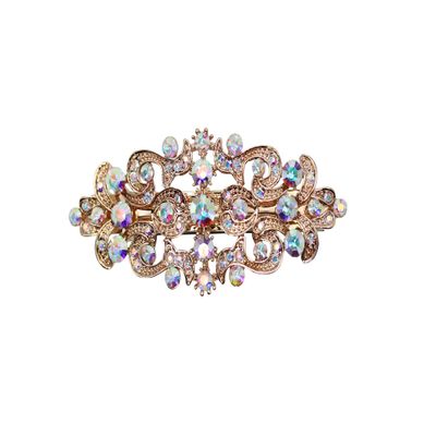 Faship Gorgeous Multicolors AB Rhinestone Crystal Floral Barrette