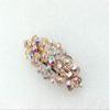 Faship Gorgeous Multicolors AB Rhinestone Crystal Floral Barrette view 3