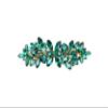 Faship Gorgeous Green Rhinestone Crystal Floral Hair Barrette Clip view 1