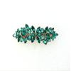 Faship Gorgeous Green Rhinestone Crystal Floral Hair Barrette Clip view 2