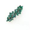 Faship Gorgeous Green Rhinestone Crystal Floral Hair Barrette Clip view 3