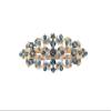 Faship Gorgeous Navy Blue Rhinestone Crystal Floral Hair Barrette view 1