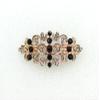 Faship Gorgeous Black Rhinestone Crystal Floral Barrette view 2