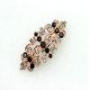 Faship Gorgeous Black Rhinestone Crystal Floral Barrette view 3