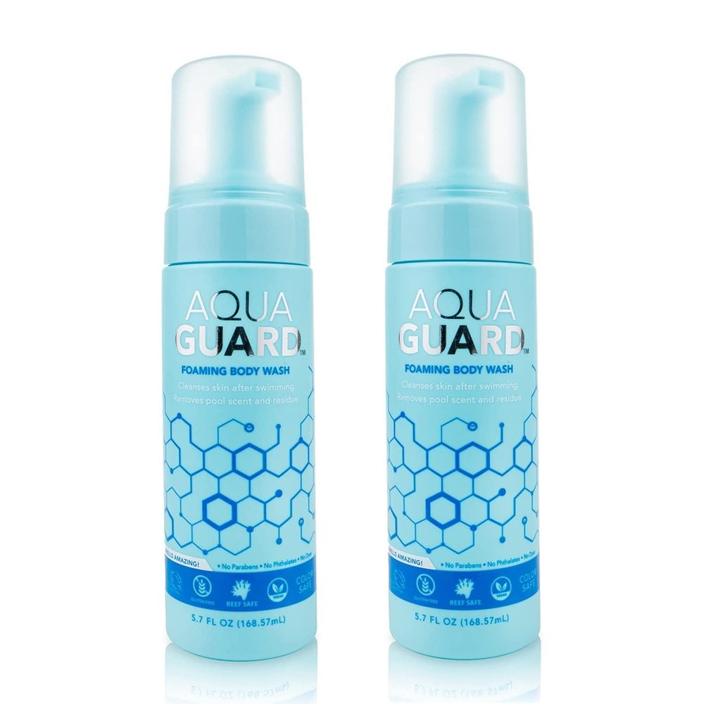 AQUA GUARD After-Swim Foaming Body Wash | Leaves Skin Soft and Smooth + Neutralizes Chlorine Scent and Residue (2-Pack)
