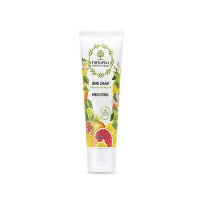 THERAPINA Aromatherapy Hand Cream for Dry Skin Shea Butter Hand Cream for Women and Men with an Awakening, Long-Lasting Fresh Citrus Scent Vegan Hand Cream Lotion for Dry Skin, 3 Oz.