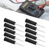 10pcs Banana Jack Wire Piercing Pin Wire Piercing Probe PVC Appearance 2mm/0.08in to 4mm/0.16in Conversion Insulation Pins for Multimeter (Black) view 2