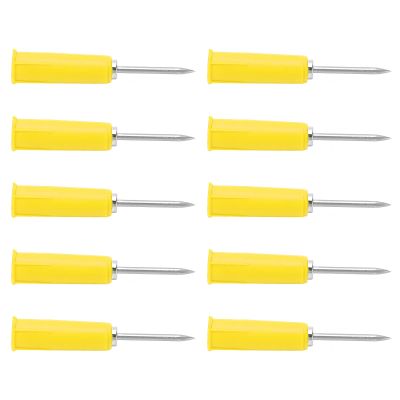 10pcs Banana Jack Wire Piercing Pin Wire Piercing Probe PVC Appearance 2mm/0.08in to 4mm/0.16in Conversion Insulation Pins for Multimeter (Yellow)