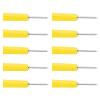 10pcs Banana Jack Wire Piercing Pin Wire Piercing Probe PVC Appearance 2mm/0.08in to 4mm/0.16in Conversion Insulation Pins for Multimeter (Yellow) view 1