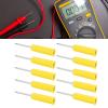 10pcs Banana Jack Wire Piercing Pin Wire Piercing Probe PVC Appearance 2mm/0.08in to 4mm/0.16in Conversion Insulation Pins for Multimeter (Yellow) view 2