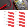 10pcs Banana Jack Wire Piercing Pin Wire Piercing Probe PVC Appearance 2mm/0.08in to 4mm/0.16in Conversion Insulation Pins for Multimeter (Red) view 4
