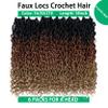 18 Inch Ombre Faux Goddess Locs Crochet Hair for Women Long Curly River Locs Pre Looped Crochet Braids with Curly Ends Synthetic Hair Extensions (6 packs, #1b/30/27) view 2